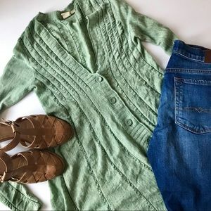 Anthropologie Asymmetrical Button Cardigan XS